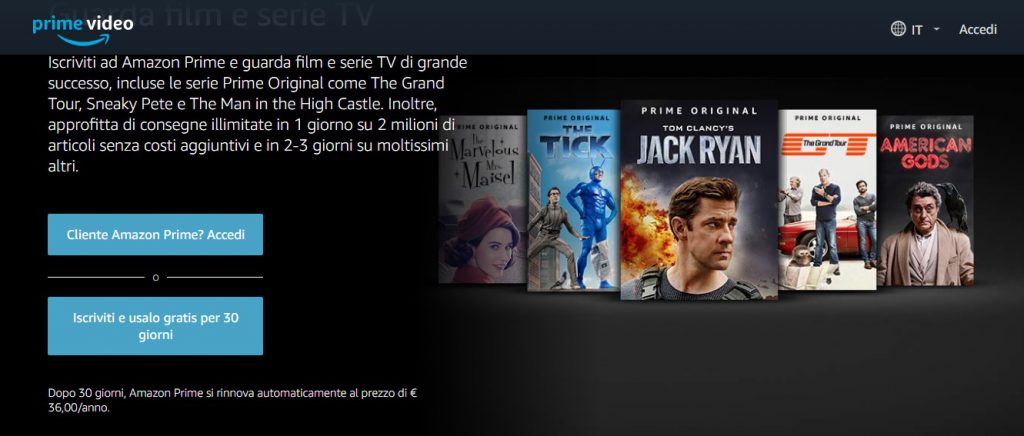 vedere amazon prime video gratis